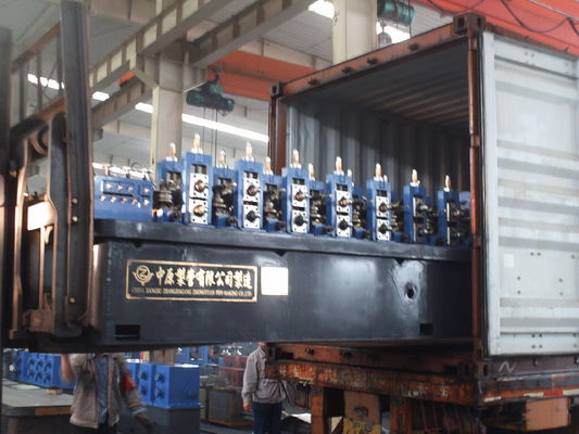 Máquina de fabricación de tubos de acero ASTM A53 con desenrollador de trabajo pesado para acero laminado en caliente de 2,0 mm·6,0 mm